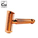 The Copper Ascension Twist-Adjustable Double Open Comb Safety Razor | High Shine & Rose Gold Plated - Phoenix Artisan Accoutrements
