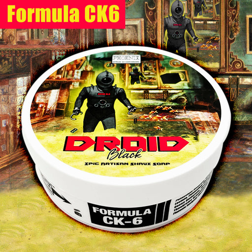 Droid Black Artisan Shaving Soap | Ultra Premium CK-6 Formula | Homage to Floïd Black - Phoenix Artisan Accoutrements