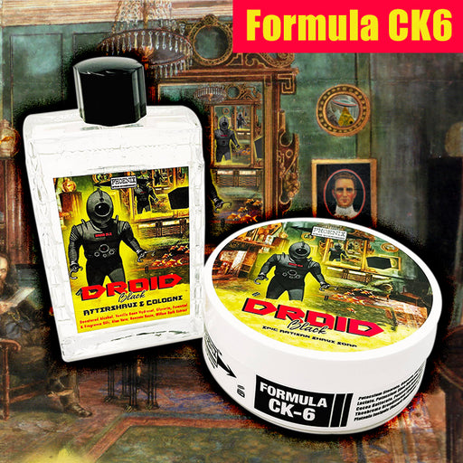 Droid Black Artisan Shaving Soap & Aftershave Bundle | Ultra Premium CK-6 Formula | Homage to Floïd Black - Phoenix Artisan Accoutrements