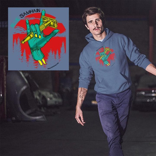 Blue Samhain Skater Toggle Hooded Sweatshirt - Phoenix Artisan Accoutrements