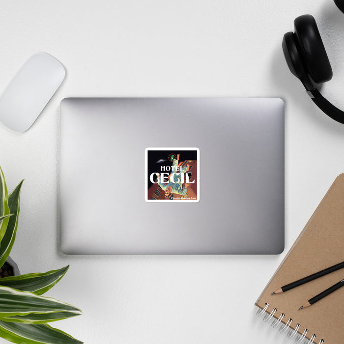 Hotel Cecil Bubble-Free Vinyl Stickers | Available in 3 Sizes! - Phoenix Artisan Accoutrements