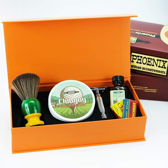 Phoenix Shaving Traditional Shaving Starter Kit | CK-6 Clubguy Symmetry Straight Bar Set - Phoenix Artisan Accoutrements