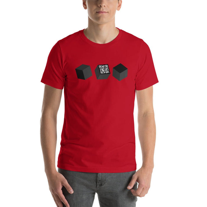 3 CUBE QR Short-Sleeve Unisex T-Shirt | Available in Multiple Colors! - Phoenix Artisan Accoutrements