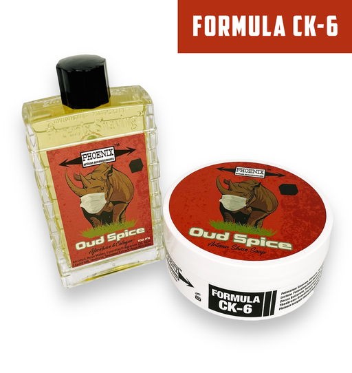 Oud Spice Artisan Shave Soap & Aftershave/Cologne Bundle | Ultra Premium Formula CK-6 | A Rare Drop! - Phoenix Artisan Accoutrements