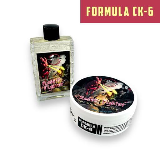 Rabbit Fighter Artisan Shaving Soap & Aftershave Bundle Deal | Ultra Premium CK-6 Formula | An Homage To The Father Of Glam Rock! | 4oz - Phoenix Artisan Accoutrements