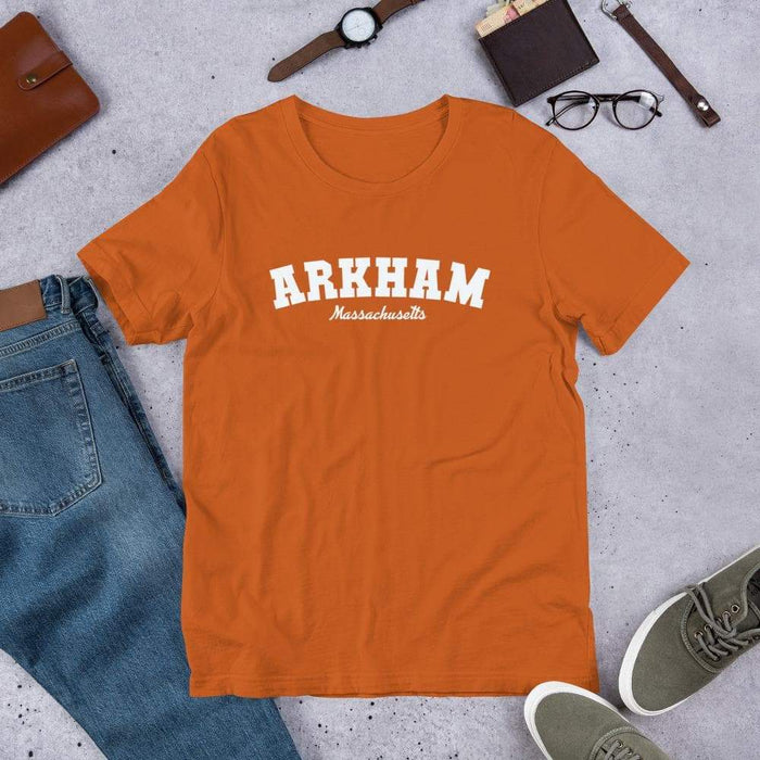 Arkham Massachusetts Short-Sleeve Unisex T-Shirt | HP Lovecraft - Phoenix Artisan Accoutrements