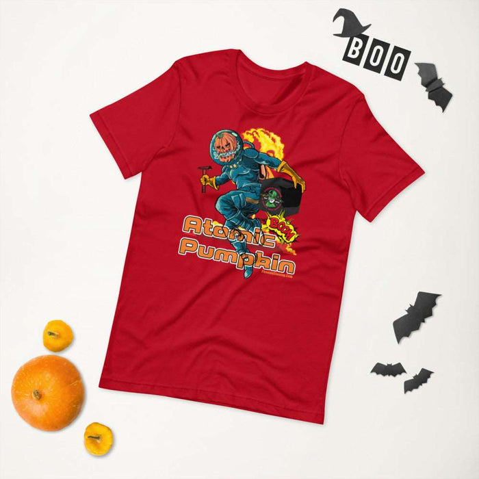 Atomic Pumpkin 2021 Short-Sleeve Unisex T-Shirt | Logo Print On Back - Phoenix Artisan Accoutrements