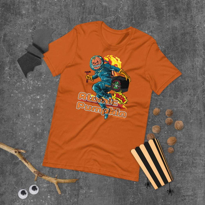 Atomic Pumpkin 2021 Short-Sleeve Unisex T-Shirt | Logo Print On Back - Phoenix Artisan Accoutrements