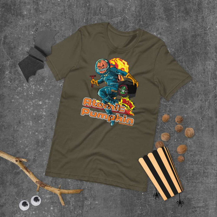 Atomic Pumpkin 2021 Short-Sleeve Unisex T-Shirt | Logo Print On Back - Phoenix Artisan Accoutrements