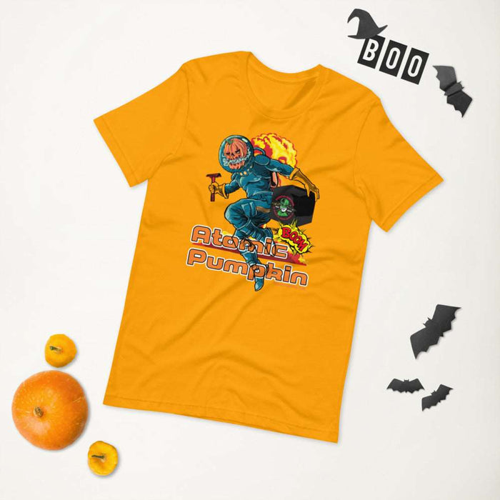 Atomic Pumpkin 2021 Short-Sleeve Unisex T-Shirt | Logo Print On Back - Phoenix Artisan Accoutrements