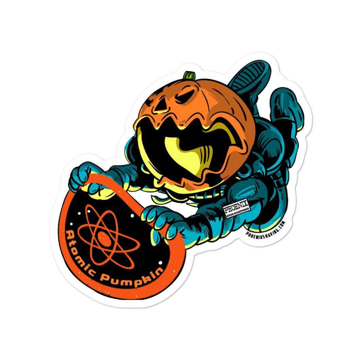 Atomic Pumpkin Vinyl Bubble-Free Stickers | Available in 3 Sizes - Phoenix Artisan Accoutrements