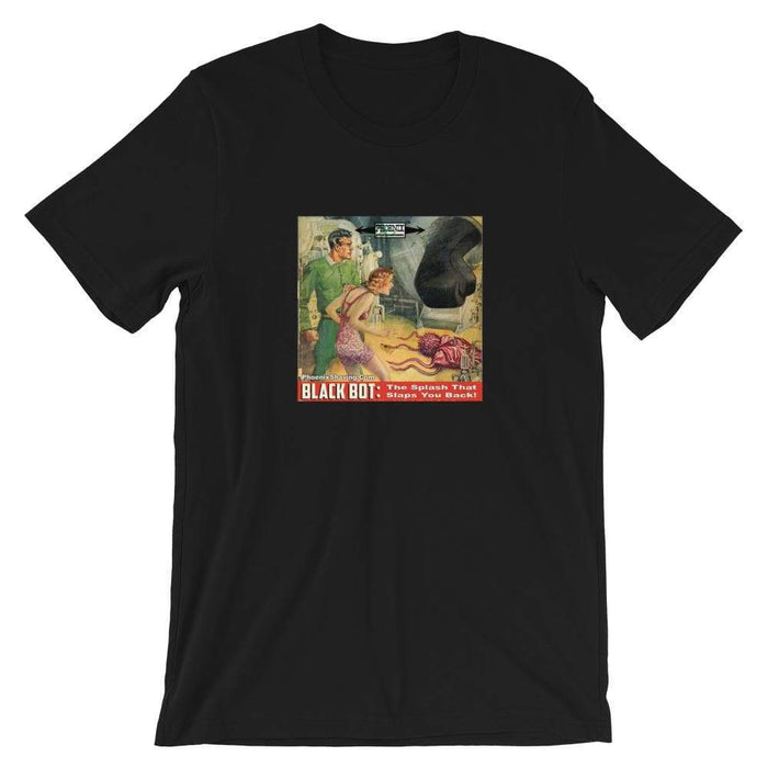 Black Bot Slaps Back! Short-Sleeve Unisex T-Shirt - Phoenix Artisan Accoutrements