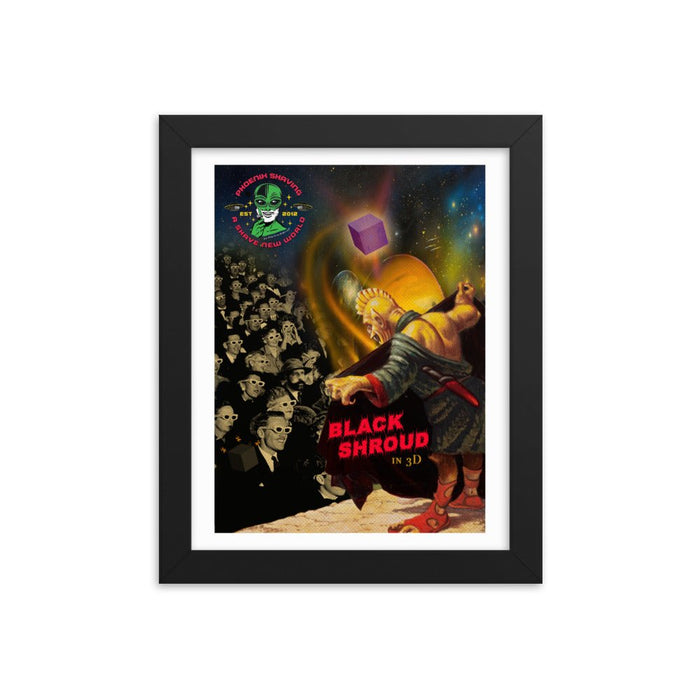 Black Shroud (in 3d) Framed Print | Available in Multiple Sizes! - Phoenix Artisan Accoutrements