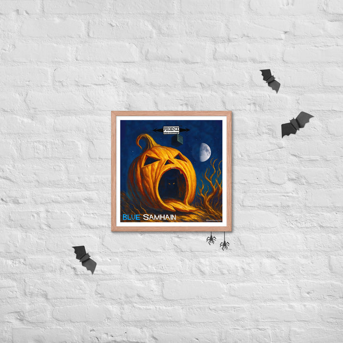 Blue Samhain Framed Print | Available In Multiple Sizes! - Phoenix Artisan Accoutrements
