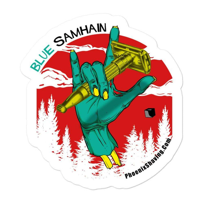 Blue Samhain Vinyl Bubble-Free Stickers | Available in 3 Sizes - Phoenix Artisan Accoutrements