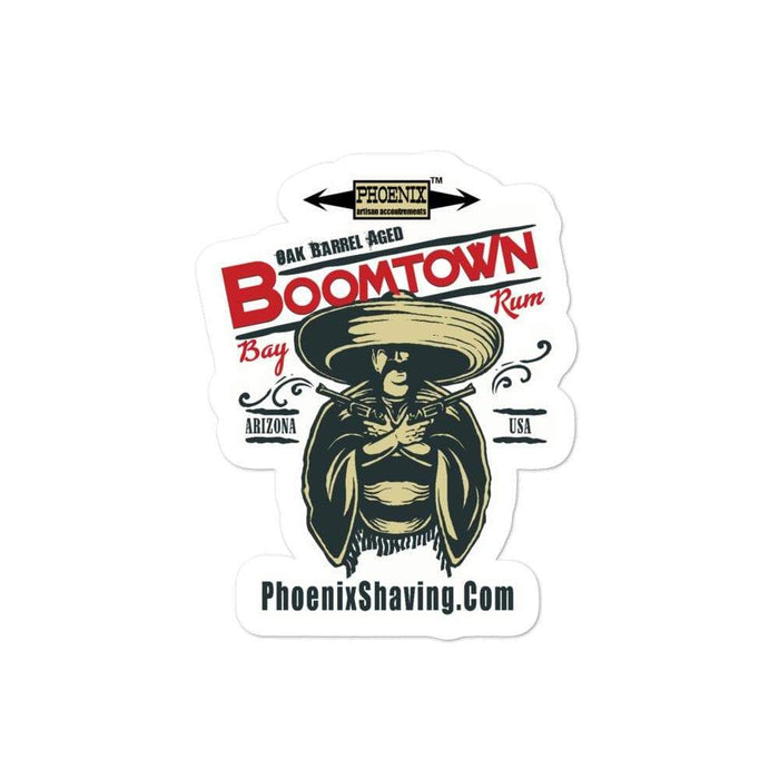 Boomtown Bay Rum Vinyl Sticker 4 | 3 Sizes! - Phoenix Artisan Accoutrements