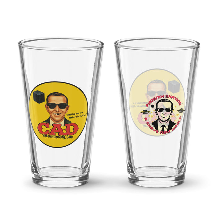 CAD DB Cooper 16oz Shaker Pint Glass - Phoenix Shaving