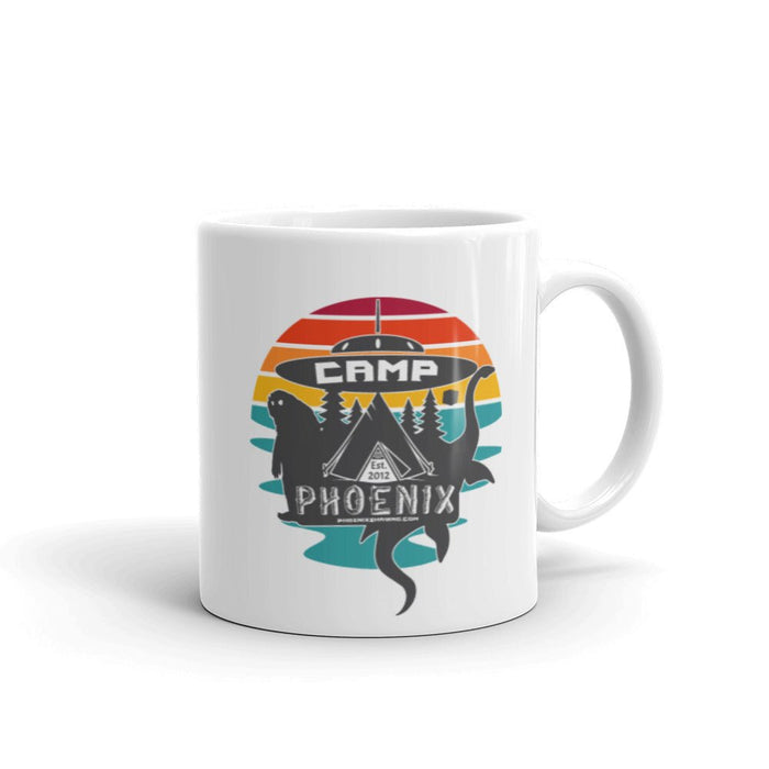 Camp Phoenix White Glossy Diner Style Coffee Mug | Available in 2 Sizes! - Phoenix Artisan Accoutrements