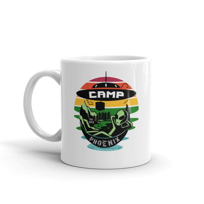 Camp Phoenix White Glossy Diner Style Coffee Mug | Available in 2 Sizes! - Phoenix Artisan Accoutrements