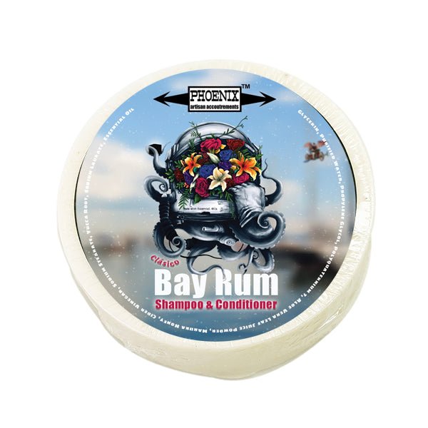 Clásico Bay Rum Conditioning Shampoo Puck | A Phoenix Shaving Classic! - Phoenix Artisan Accoutrements