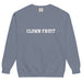 Clown Fruit “COLLEGE OF CHAOS” SWEATSHIRT | garment-dyed sweatshirt - Phoenix Artisan Accoutrements