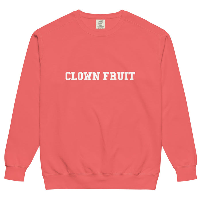 Clown Fruit “COLLEGE OF CHAOS” SWEATSHIRT | garment-dyed sweatshirt - Phoenix Artisan Accoutrements