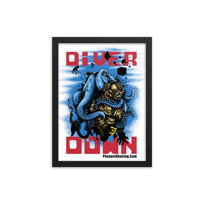 Diver Down Homage to the Original Seaforth Spiced! Framed Print - Phoenix Artisan Accoutrements