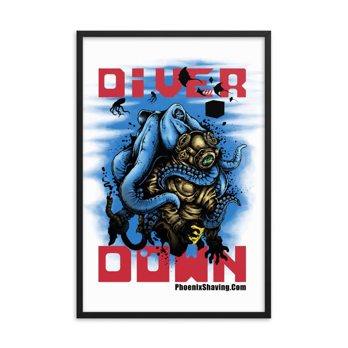 Diver Down Homage to the Original Seaforth Spiced! Framed Print - Phoenix Artisan Accoutrements