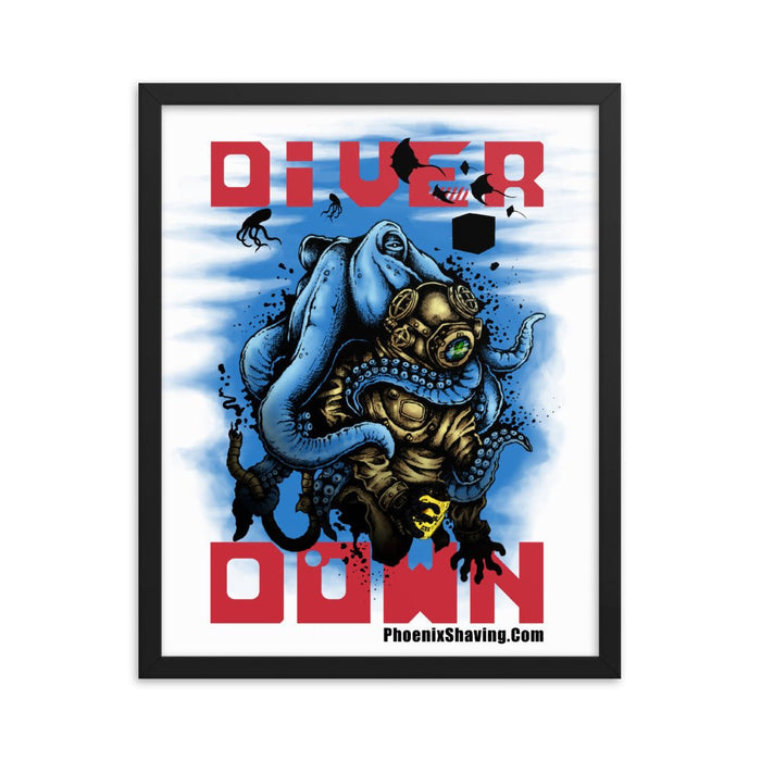 Diver Down Homage to the Original Seaforth Spiced! Framed Print - Phoenix Artisan Accoutrements