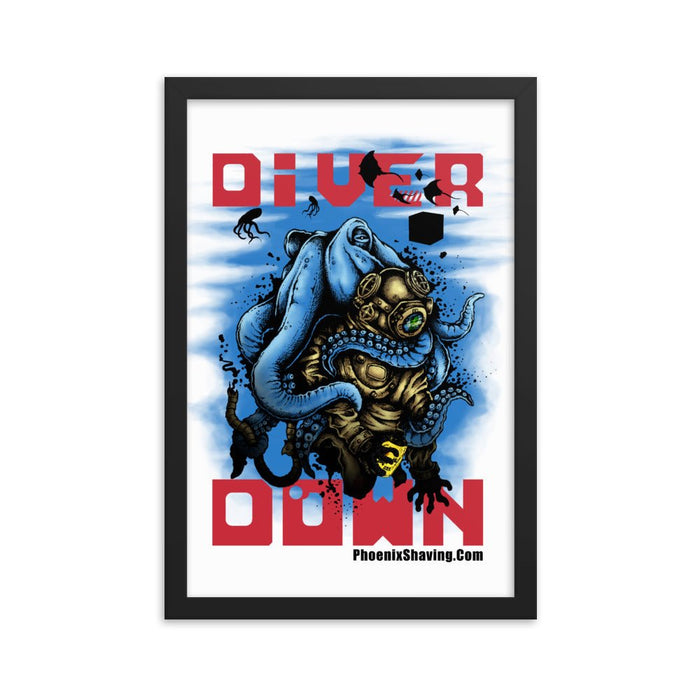 Diver Down Homage to the Original Seaforth Spiced! Framed Print - Phoenix Artisan Accoutrements