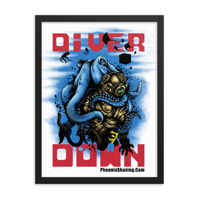 Diver Down Homage to the Original Seaforth Spiced! Framed Print - Phoenix Artisan Accoutrements