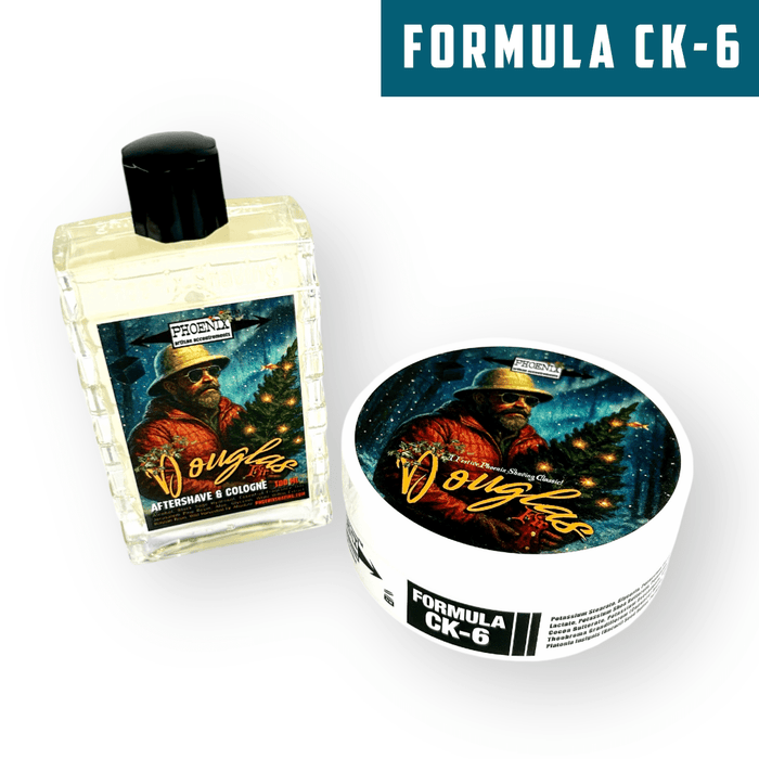Douglas Fir Artisan Shaving Soap & Aftershave Bundle Deal | Ultra Premium CK - 6 Formula | Made With Pure Essential Oils | 4oz - Phoenix Shaving