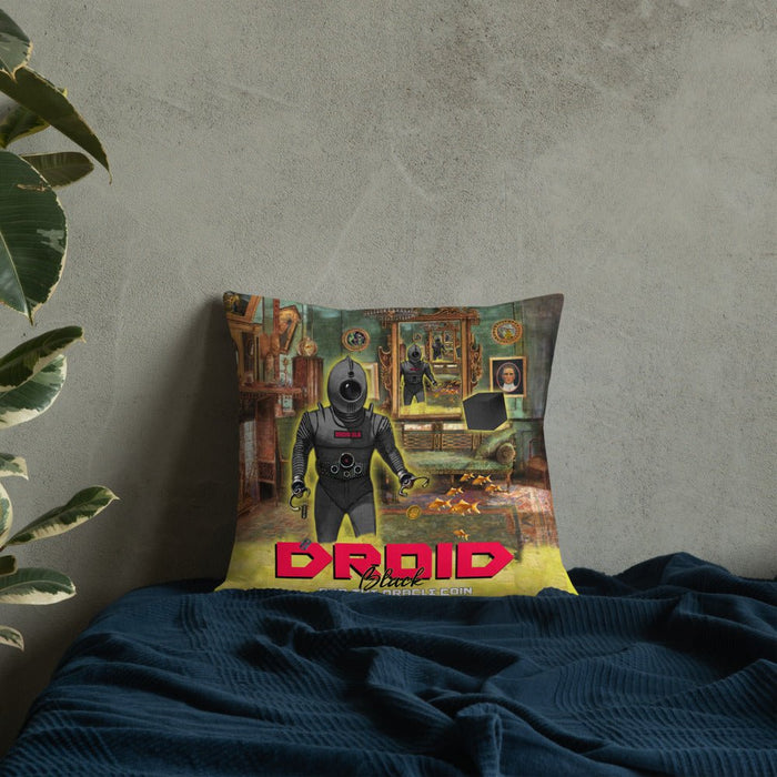 Droid Black & The Oracle Coin Epic Premium Pillow | Available in 2 Sizes! - Phoenix Artisan Accoutrements