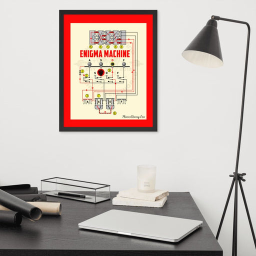 Enigma Machine Framed Print | Available In Multiple Sizes - Phoenix Artisan Accoutrements