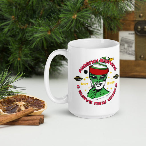 Holiday Phoenix Shaving Classic White High Gloss Diner Coffee Mug | 2 Sizes! - Phoenix Artisan Accoutrements