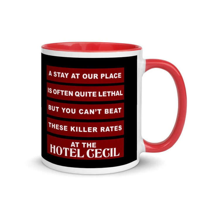 Hotel Cecil Coffee Mug with Color Inside | 2 Colors Avaialble! - Phoenix Artisan Accoutrements