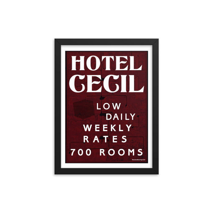 Hotel Cecil Rates Framed Print | Available in Multiple Sizes! - Phoenix Artisan Accoutrements