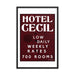 Hotel Cecil Rates Framed Print | Available in Multiple Sizes! - Phoenix Artisan Accoutrements