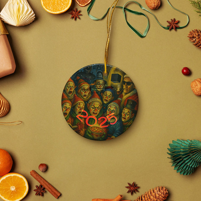 Keepsake Clown Fruit Cake 2025 Holiday Ceramic Ornament | Dbl Sided! - Phoenix Shaving