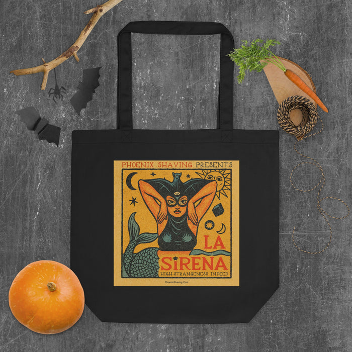 La Sirena Organic Eco Tote Bag | Ditch the plastic. Carry the legend. Live the myth. - Phoenix Artisan Accoutrements
