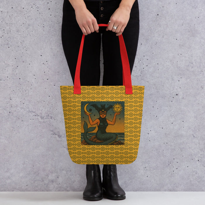 La Sirena Tote Bag | Choose From 3 Different Strap Colors - Phoenix Artisan Accoutrements