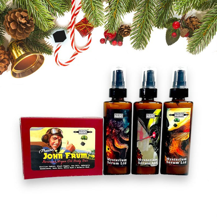 Mysterium Serum LTD. Holiday Gift Pack | Advanced Fragrance & Alcohol Free Aftershave Balm & Body Soap - Phoenix Artisan Accoutrements