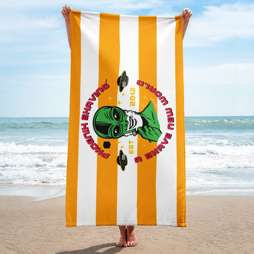 Official Phoenix Shaving Beach Towel | Orange Stripes - Phoenix Artisan Accoutrements