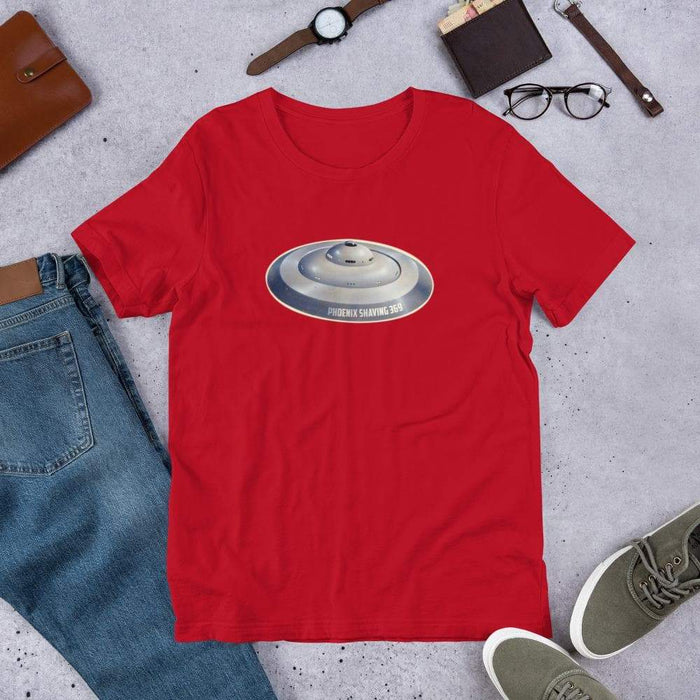 Phoenix Shaving 369 Saucer Short-Sleeve Unisex T-Shirt - Phoenix Artisan Accoutrements