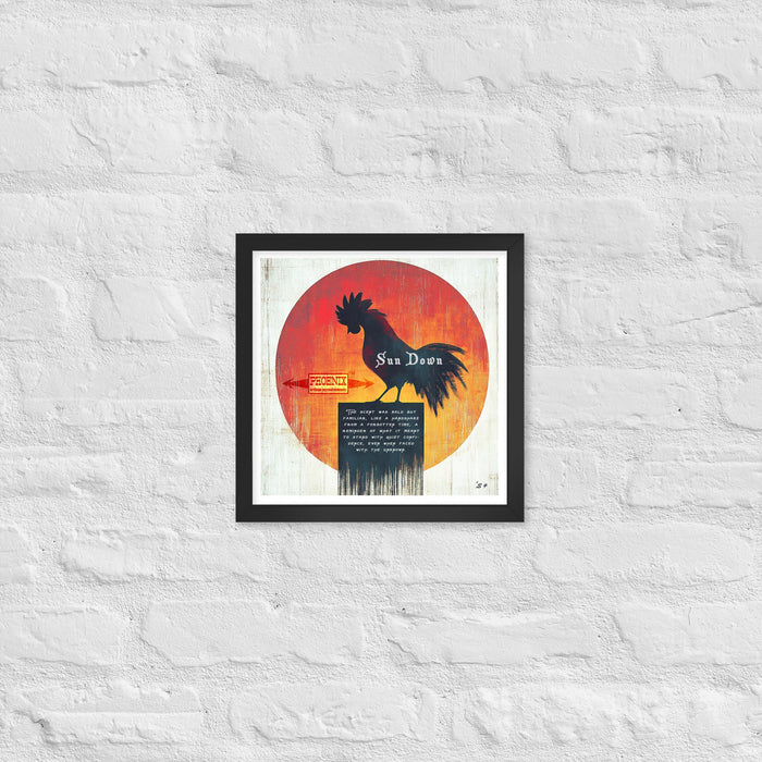 Sun Down Sunset 2024 Framed Print | Available in 2 Sizes and 2 Fram Colors - Phoenix Artisan Accoutrements