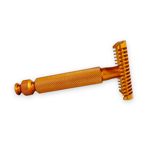 The Ascension Twist-Adjustable Double Open Comb Safety Razor | CNC Machined | 7075 Aluminum | Burnt Orange - Phoenix Artisan Accoutrements