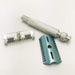 The Ascension Twist-Adjustable Double Open Comb Safety Razor - CNC Machined | 7075 Aluminum | Electric Aqua Base - Phoenix Artisan Accoutrements