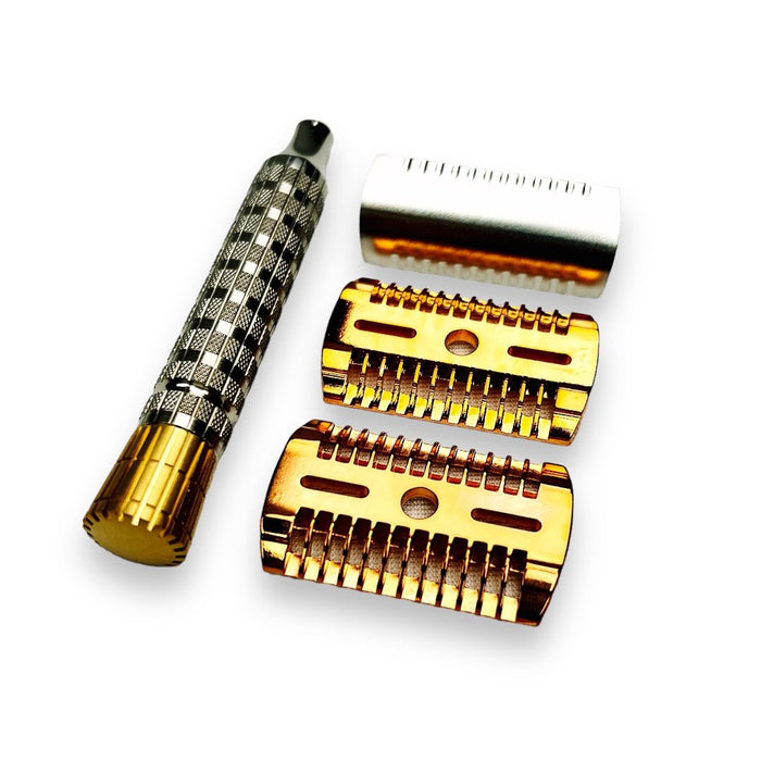 The Quantum Safety Razor | Mixed Metal! | Copper, Brass & Stainless Steel Design - Phoenix Artisan Accoutrements