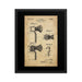 Vintage Automatic Shave Brush Patent Drawing Framed Print | 1954 - Phoenix Artisan Accoutrements