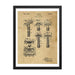 Vintage Early TTO Safety Razor Patent Drawing Framed Print - Phoenix Artisan Accoutrements